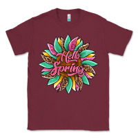 Burgundy hello spring sunflower Classic Tee - Artiststas