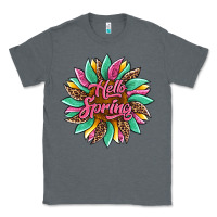 Charcoal Heather hello spring sunflower Classic Tee - Artiststas