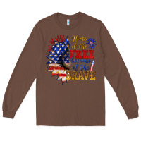 Chestnut home of the free because of the brave Long Sleeve Tee - NancyCooperArtShop