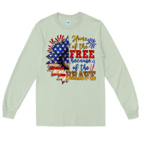 Matcha home of the free because of the brave Long Sleeve Tee - NancyCooperArtShop