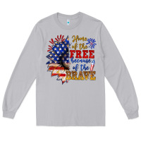 Moon Dust home of the free because of the brave Long Sleeve Tee - NancyCooperArtShop