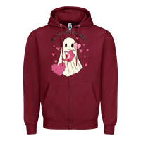Burgundy will you be my boo Zipper Hoodie - MaliasSmallBusiness
