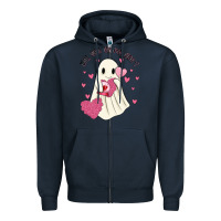 Navy will you be my boo Zipper Hoodie - MaliasSmallBusiness