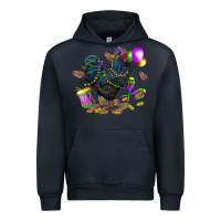 Navy mardi gras chicken Urban Hoodie - CowGirlArtShop