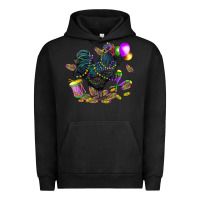 Pigment Black mardi gras chicken Urban Hoodie - CowGirlArtShop