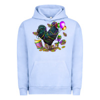 Pigment Grape Ice mardi gras chicken Urban Hoodie - CowGirlArtShop