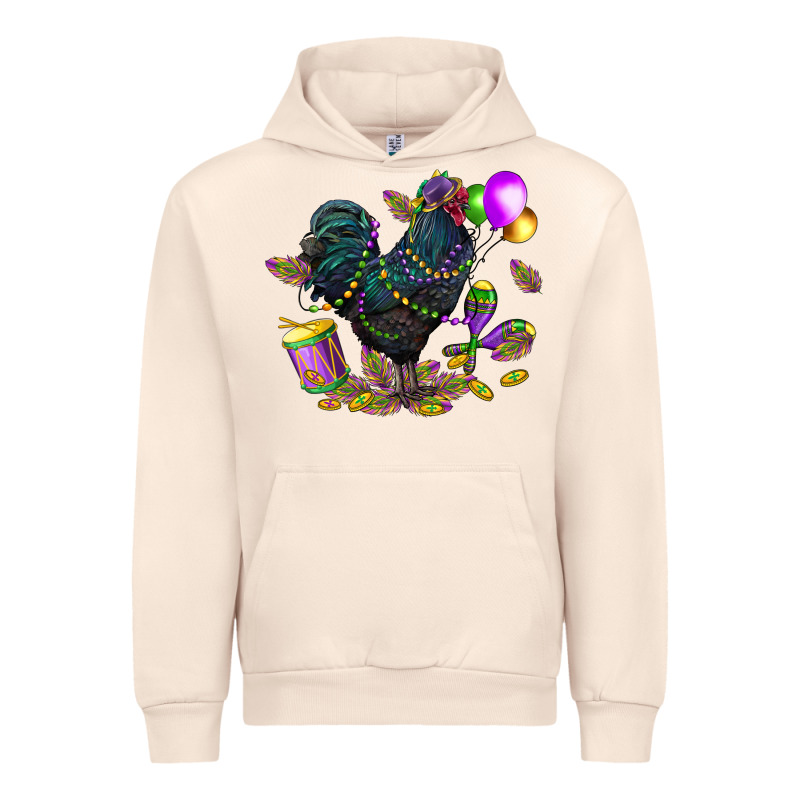 Mardi Gras Chicken Urban Hoodie by CowGirlArtShop | Teevron