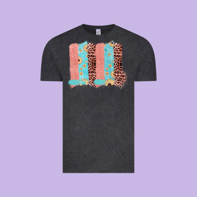 Sunflower Leopard Jute Pattern Brushstrokes Vintage Tee Designed By Bettercallsaul