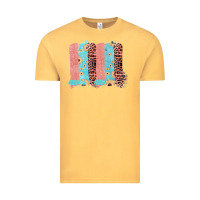 Vintage Mustard Sunflower Leopard Jute Pattern Brushstrokes Vintage Tee - Bettercallsaul
