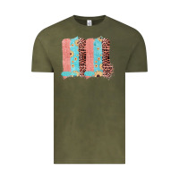 Vintage Olive Sunflower Leopard Jute Pattern Brushstrokes Vintage Tee - Bettercallsaul