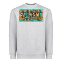Heather Grey Welcome Fall Heavyweight Sweatshirt - Artiststas