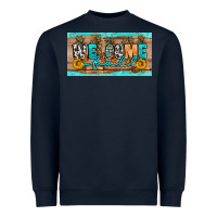 Navy Welcome Fall Heavyweight Sweatshirt - Artiststas