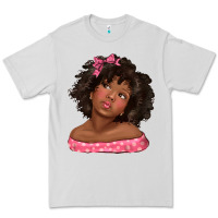 Dove Grey afro black girlchild kiss with bow Premium Tee - texasbilliewilder