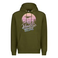 Army Green The Adventure Begins Premium Hoodie - Bettercallsaul