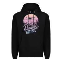 Black The Adventure Begins Premium Hoodie - Bettercallsaul