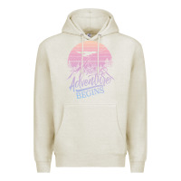 Oatmeal Heather The Adventure Begins Premium Hoodie - Bettercallsaul