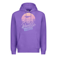 Purple The Adventure Begins Premium Hoodie - Bettercallsaul