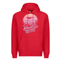 Red The Adventure Begins Premium Hoodie - Bettercallsaul