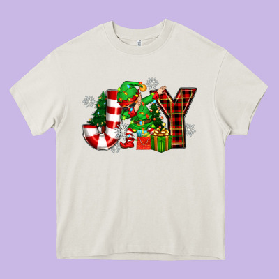 Christmas Joy Elf Heavy Core Tee Designed By Zillion Design Studio