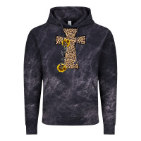 Cloud Black he is risen leopard cross Vintage Hoodie - JahusDesignShop