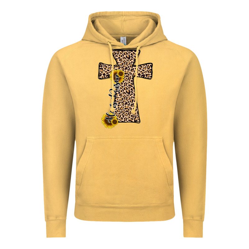 He Is Risen Leopard Cross Vintage Hoodie by JahusDesignShop | Teevron