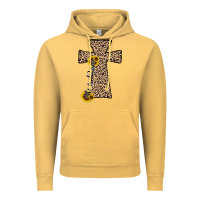 Vintage Mustard he is risen leopard cross Vintage Hoodie - JahusDesignShop