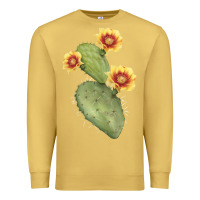Antique Gold Opuntia Phaeacantha Cactus Premium Sweatshirt - LillyAllenDesigns
