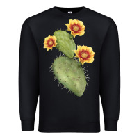 Black Opuntia Phaeacantha Cactus Premium Sweatshirt - LillyAllenDesigns