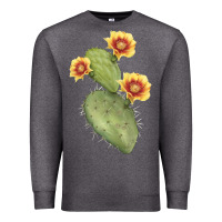 Charcoal Heather Opuntia Phaeacantha Cactus Premium Sweatshirt - LillyAllenDesigns