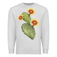 Dove Grey Opuntia Phaeacantha Cactus Premium Sweatshirt - LillyAllenDesigns