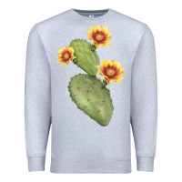 Heather Grey Opuntia Phaeacantha Cactus Premium Sweatshirt - LillyAllenDesigns