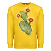 Lemon Opuntia Phaeacantha Cactus Premium Sweatshirt - LillyAllenDesigns