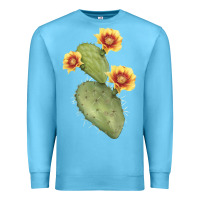 Ocean Blue Opuntia Phaeacantha Cactus Premium Sweatshirt - LillyAllenDesigns