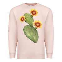 Pale Pink Opuntia Phaeacantha Cactus Premium Sweatshirt - LillyAllenDesigns