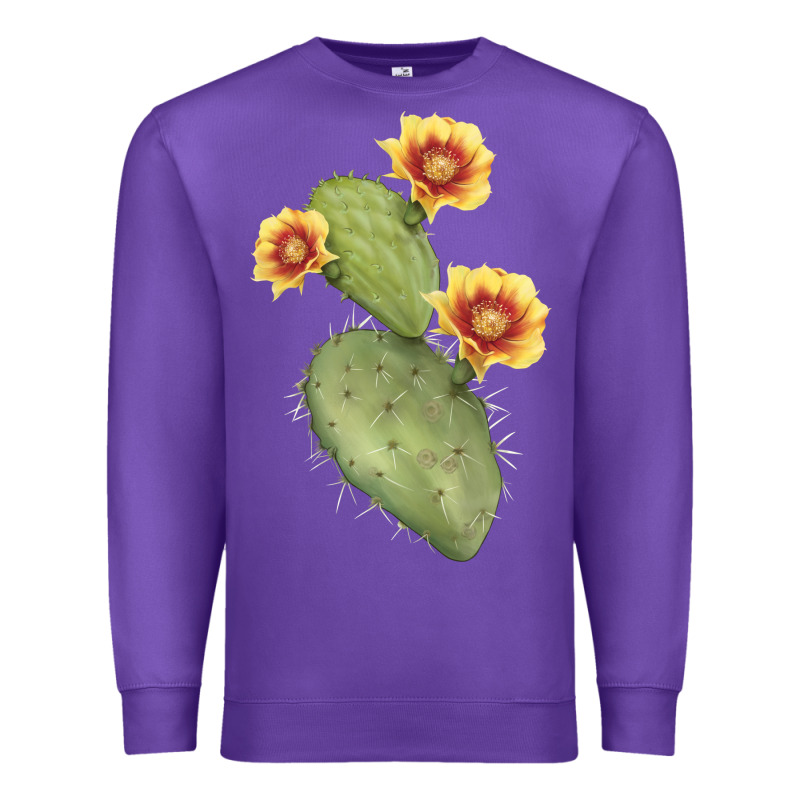Opuntia Phaeacantha Cactus Premium Sweatshirt by LillyAllenDesigns | Teevron