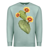 Seafoam Opuntia Phaeacantha Cactus Premium Sweatshirt - LillyAllenDesigns