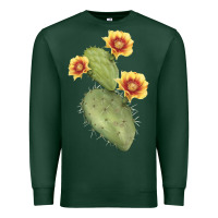Sports Green Opuntia Phaeacantha Cactus Premium Sweatshirt - LillyAllenDesigns
