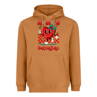 Meerkat skater heart valentines day art Heavyweight Hoodie - LillyAllenDesigns