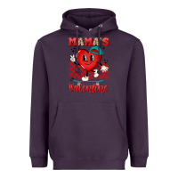 Plum skater heart valentines day art Heavyweight Hoodie - LillyAllenDesigns