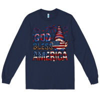 Navy god bless america Long Sleeve Tee - NancyCooperArtShop