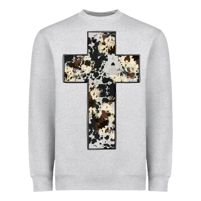 Cowhide Cross Heavyweight Sweatshirt by JahusDesignShop | Teevron