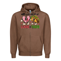 Chestnut all you need is love and tacos Zipper Hoodie - MaliasSmallBusiness