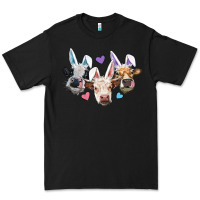Black Easter Cows With Bunny Ears Premium Tee - RanaPortraitStore