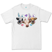 White Easter Cows With Bunny Ears Premium Tee - RanaPortraitStore