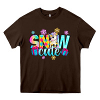 Chocolate Brown snow cute witc unicorn Heavy Core Tee - Zillion Design Studio