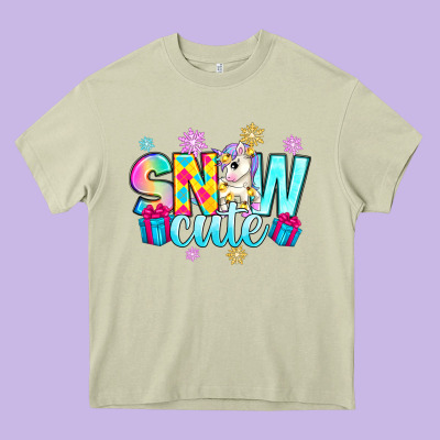 Snow Cute Witc Unicorn Heavy Core Tee Designed By Zillion Design Studio