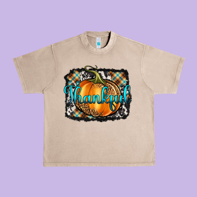 Thankful Pumpkin Urban Heavy Tee Designed By Artiststas