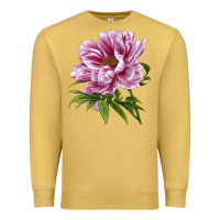 Antique Gold Peony Flower Illustrations Premium Sweatshirt - LillyAllenDesigns