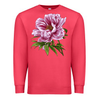 Cardinal Peony Flower Illustrations Premium Sweatshirt - LillyAllenDesigns