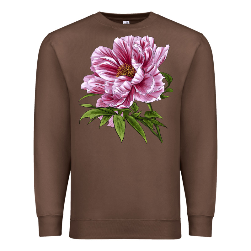 Peony Flower Illustrations Premium Sweatshirt by LillyAllenDesigns | Teevron
